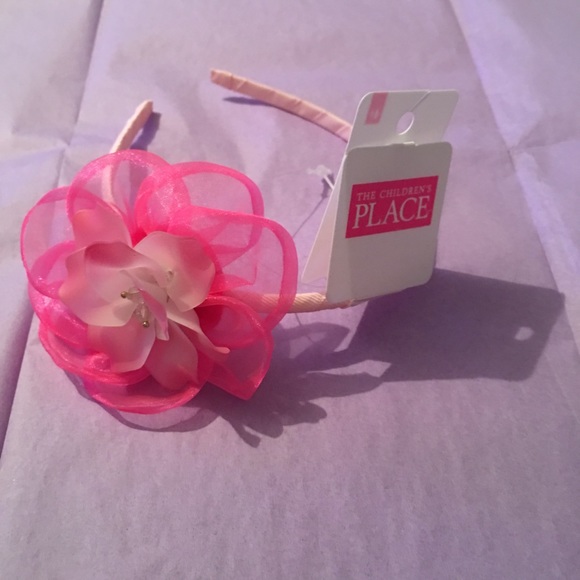 The Childrens Place floral headband pink NWT
